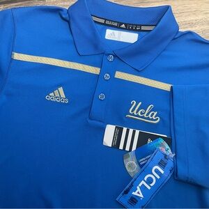 Adidas Coaches Performance Short Sleeve Polo Shirt Men's Small UCLA Bruins NCAA‎